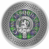 Sticker Clan Farquharson Crest & Tartan Knot (Devant)