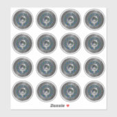 Sticker Clan Fergusson Crest & Tartan Knot (Feuille)