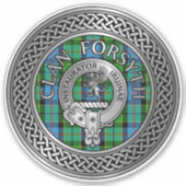Sticker Clan Forsyth Crest & Tartan Knot (Devant)