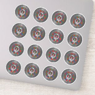 Sticker Clan Fraser Crest & Tartan Knot