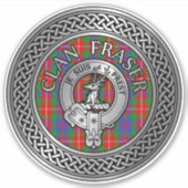 Sticker Clan Fraser Crest & Tartan Knot (Devant)