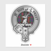 Sticker Clan Fraser de Lovat Crest & Tartan (Feuille)