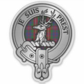 Sticker Clan Fraser de Lovat Crest & Tartan (Devant)