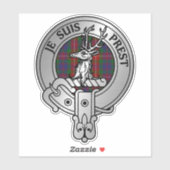 Sticker Clan Fraser de Lovat Crest & Tartan (Feuille)