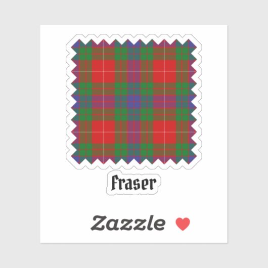 Sticker Clan Fraser Tartan (Feuille)