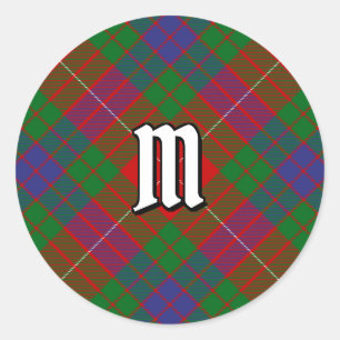 Sticker Clan Fraser Tartan Classic Round