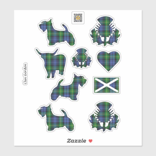 Sticker Clan Gordon Tartan (Feuille)