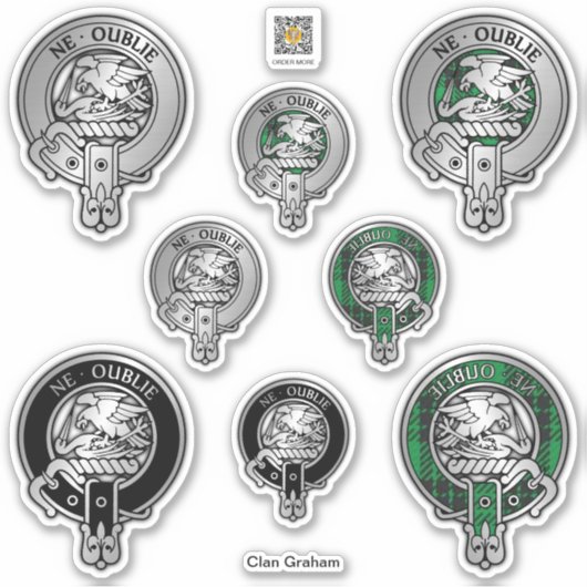 Sticker Clan Graham Crest & Tartan (Devant)