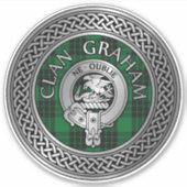 Sticker Clan Graham Crest & Tartan Knot (Devant)