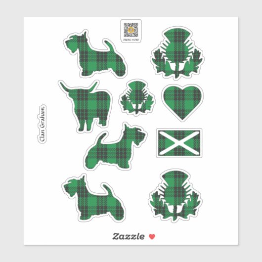 Sticker Clan Graham Tartan (Feuille)