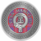 Sticker Clan Hamilton Crest & Tartan Knot (Devant)