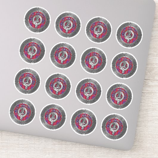 Sticker Clan Hamilton Crest & Tartan Knot (Détail)