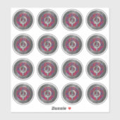 Sticker Clan Hamilton Crest & Tartan Knot (Feuille)