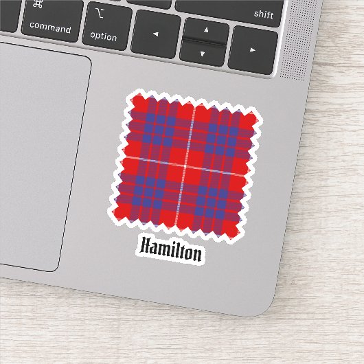 Sticker Clan Hamilton Red Tartan (Détail)