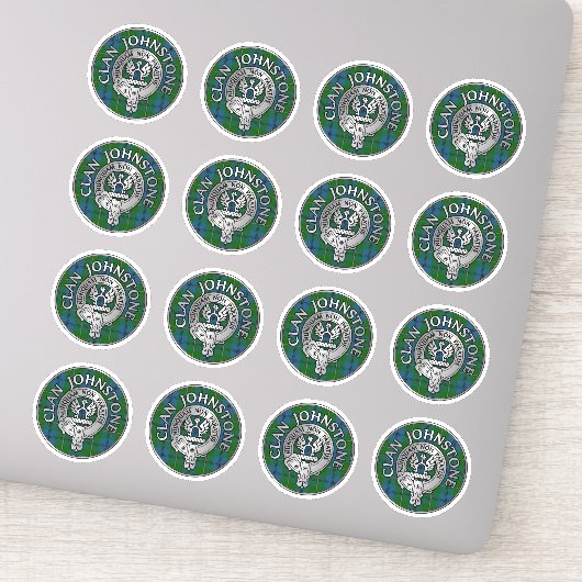 Sticker Clan Johnstone Crest & Tartan Knot (Détail)