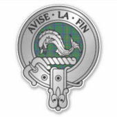 Sticker Clan Kennedy Crest & Tartan (Devant)