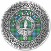 Sticker Clan Lamont Crest & Tartan Knot (Devant)