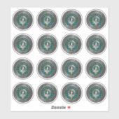 Sticker Clan Lamont Crest & Tartan Knot (Feuille)