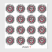 Sticker Clan Leslie Crest & Tartan Knot (Feuille)