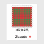 Sticker Clan MacAlister de Glenbarr Tartan (Feuille)