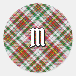 Sticker Clan MacAlister Robe Tartan Classic Round