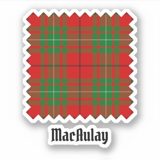 Sticker Clan MacAulay Tartan (Devant)