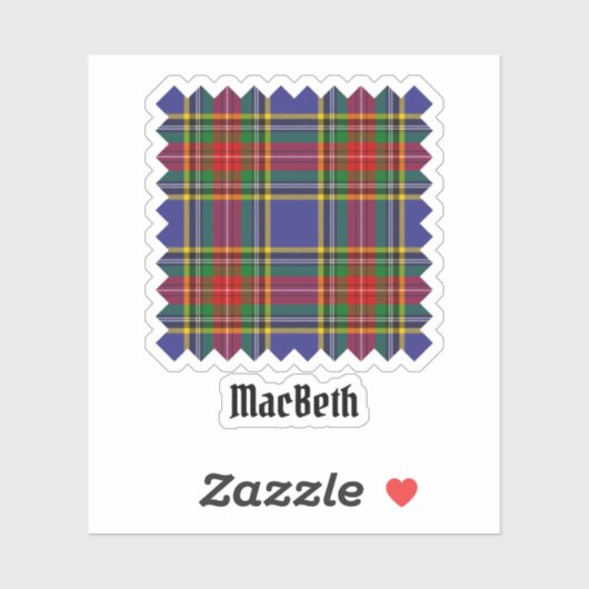 Sticker Clan MacBeth Tartan (Feuille)