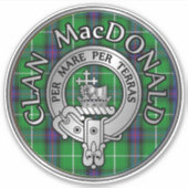 Sticker Clan MacDonald Crest & Tartan (Devant)