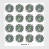 Sticker Clan MacDonald Crest & Tartan Knot (Feuille)