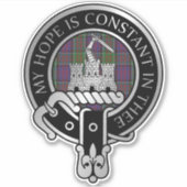 Sticker Clan MacDonald de Clanranald Crest & Tartan (Devant)