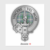 Sticker Clan MacDowall Crest & Tartan (Feuille)