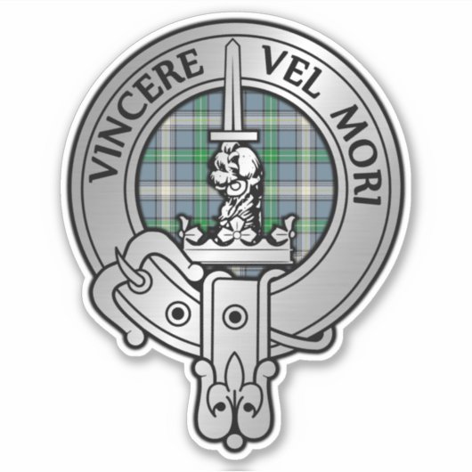 Sticker Clan MacDowall Crest & Tartan (Devant)