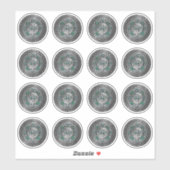 Sticker Clan MacDowall Crest & Tartan Knot (Feuille)