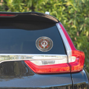 Sticker Clan MacDuff Crest & Tartan Knot