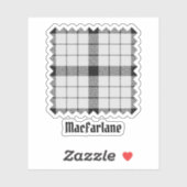 Sticker Clan MacFarlane Tartan noir et blanc (Feuille)
