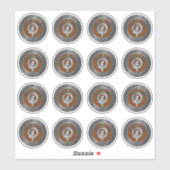Sticker Clan MacFie Crest & Tartan Knot (Feuille)