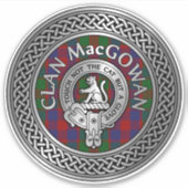 Sticker Clan MacGowan Crest & Tartan Knot (Devant)