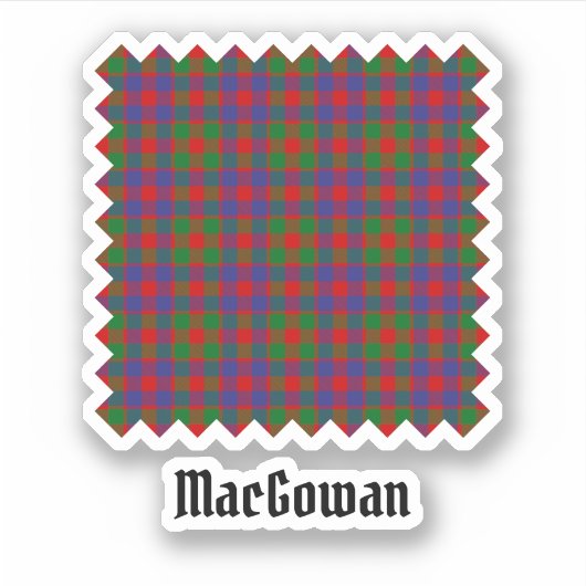 Sticker Clan MacGowan Tartan (Devant)