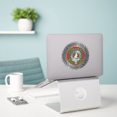Sticker Clan MacGregor Crest et Tartan Knot (Ordinateur portable sur le bureau)