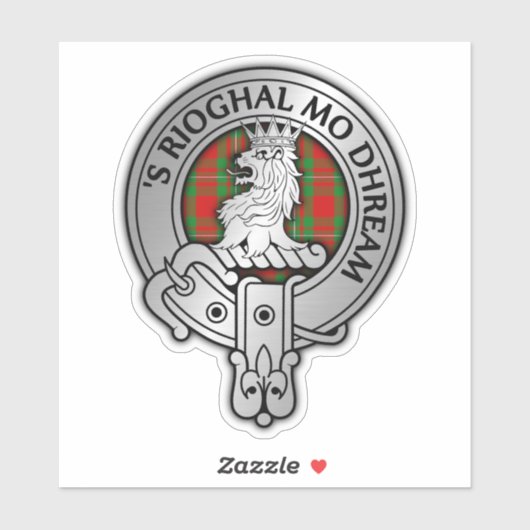 Sticker Clan MacGregor Crest & Tartan (Feuille)