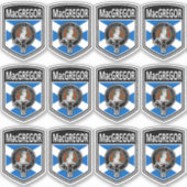 Sticker Clan MacGregor Crest & Tartan Saltire (Devant)
