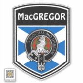 Sticker Clan MacGregor (Modifier) Crest & Tartan Saltire (Devant)