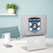 Sticker Clan MacGregor (Modifier) Crest & Tartan Saltire (Ordinateur portable sur le bureau)
