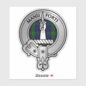 Sticker Clan MacKay Crest & Tartan (Feuille)