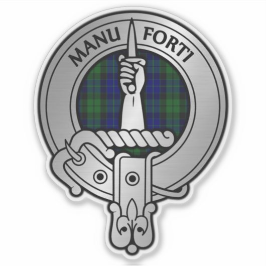 Sticker Clan MacKay Crest & Tartan (Devant)