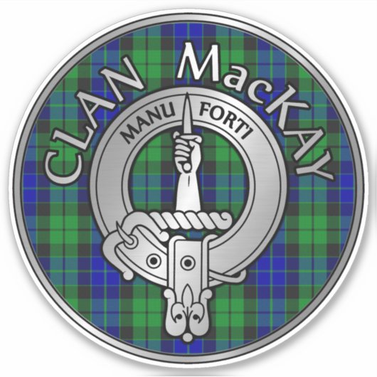 Sticker Clan MacKay Crest & Tartan (Devant)