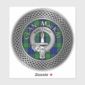 Sticker Clan MacKay Crest & Tartan Knot (Feuille)