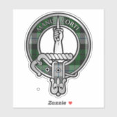 Sticker Clan MacKay robe Tartan Crest (Feuille)