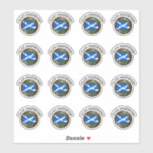 Sticker Clan MacKenzie Tartan Knot & Drapeau (Feuille)