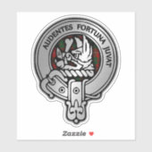 Sticker Clan MacKinnon Crest & Tartan (Feuille)